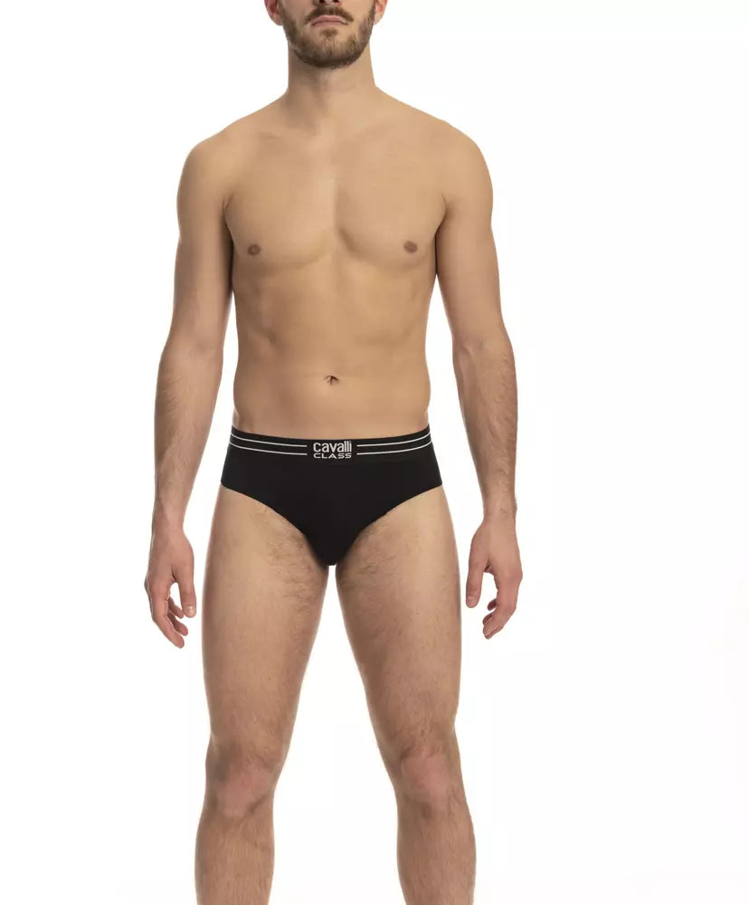 Cavalli Class Black Cotton Men's Underwear Trio Pack | Regal Royce