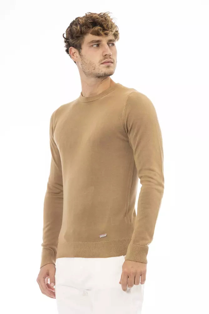 Baldinini Trend Beige Modal Men Sweater | Regal Royce