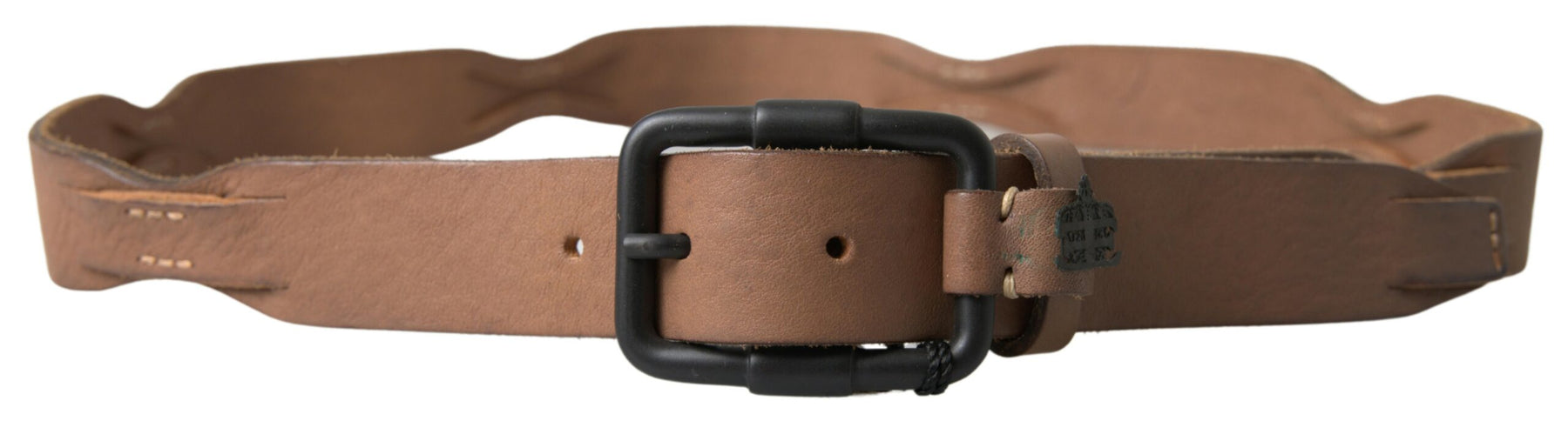 Ermanno Scervino Brown Leather Metal Buckle Waist Men Belt | Regal Royce