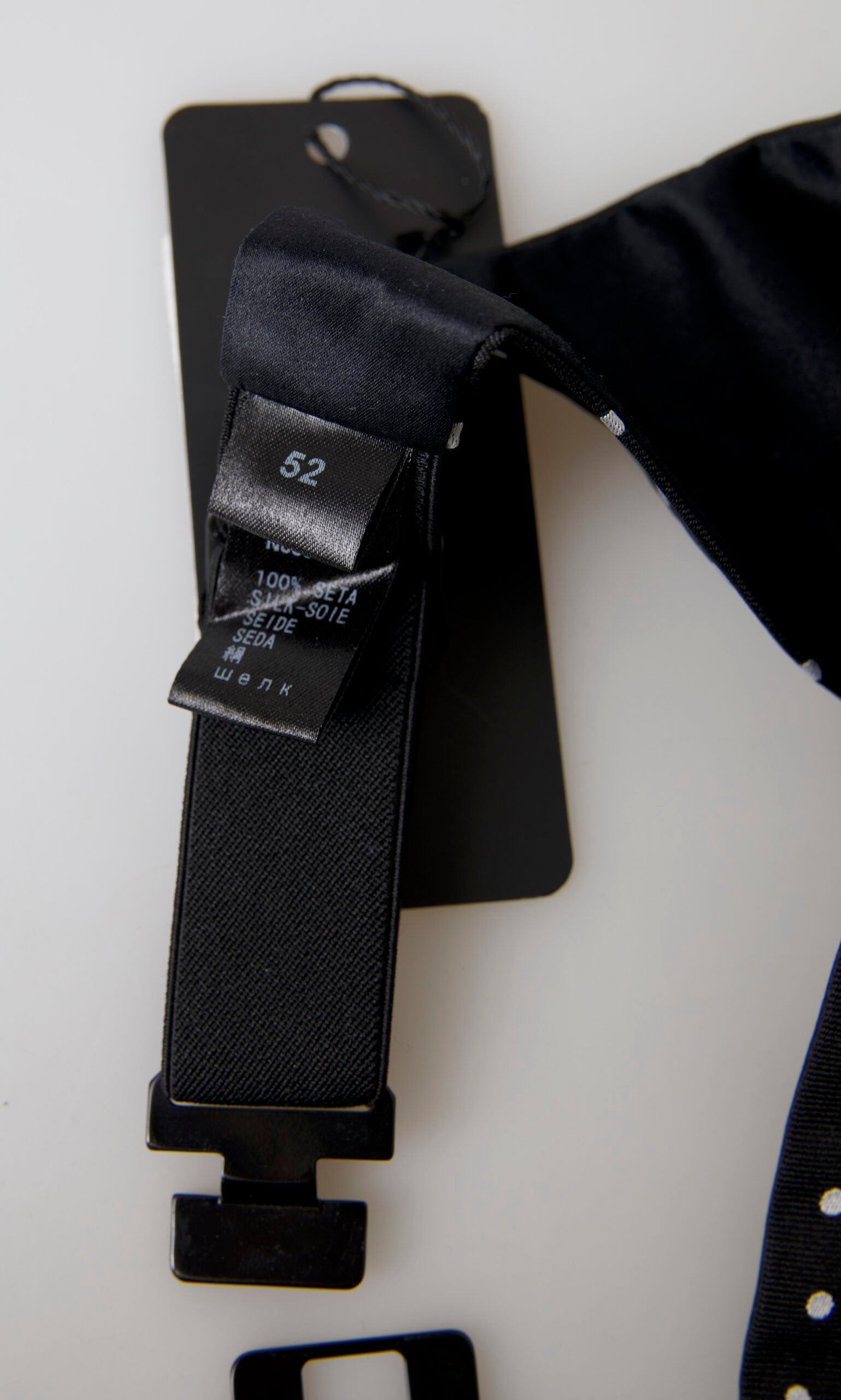 Dolce & Gabbana Black Silk Polka Waist Tuxedo Belt Cummerbund | Regal Royce