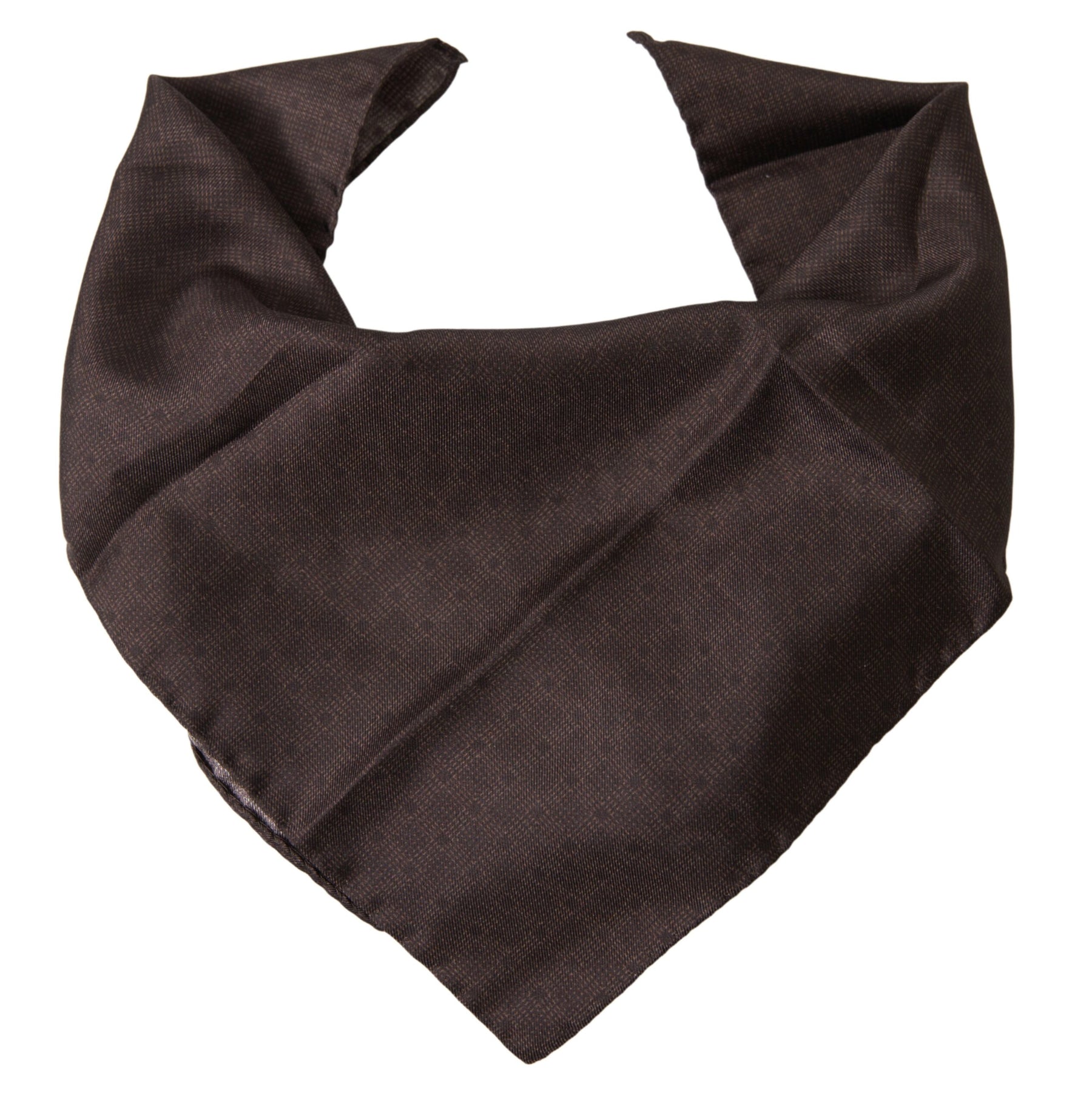 Dolce & Gabbana Brown Patterned Silk Square Handkerchief Scarf | Regal Royce