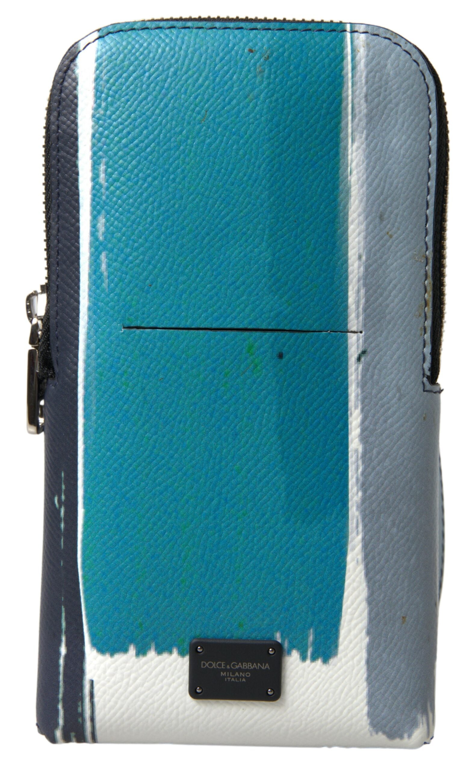 Dolce & Gabbana Blue Leather Purse Crossbody Sling Phone Bag Unisex | Regal Royce