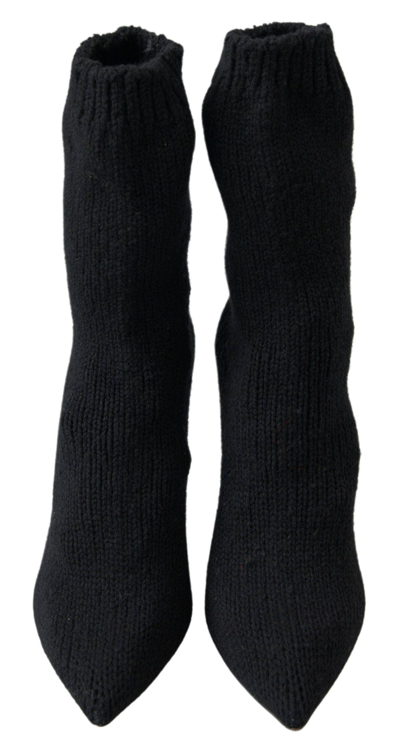 Dolce & Gabbana Black Stiletto Heel Mid Calf Women Boot Shoes | Regal Royce