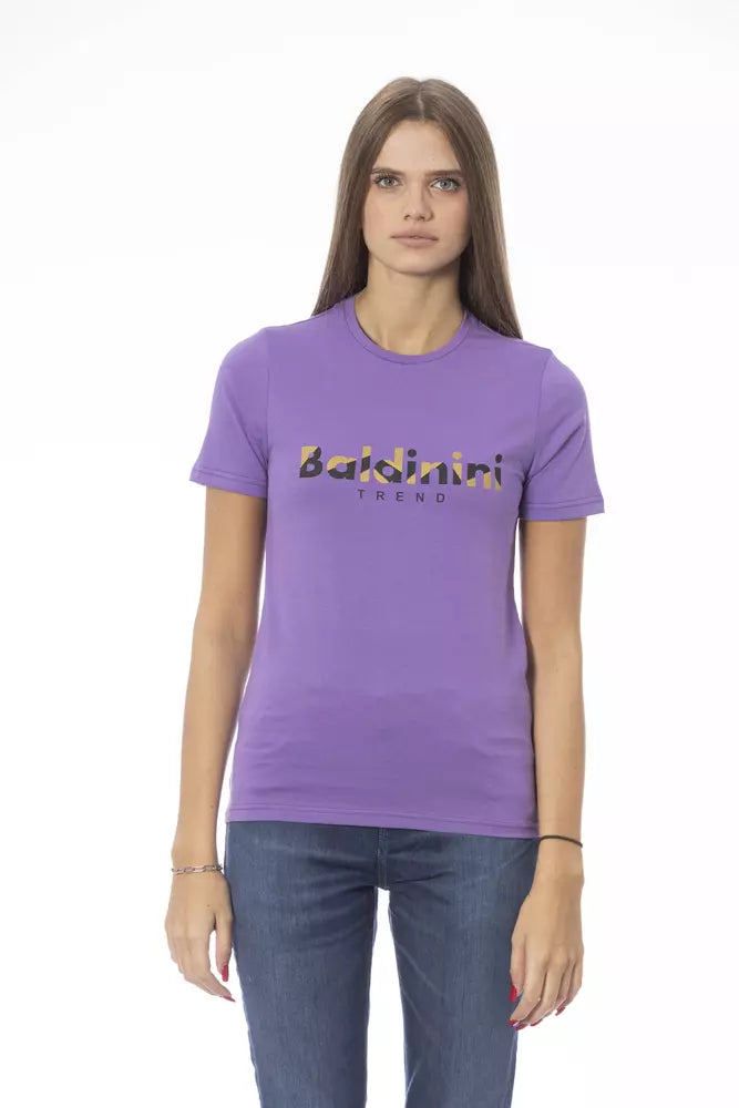 Baldinini Trend Purple Cotton Women T-Shirt | Regal Royce