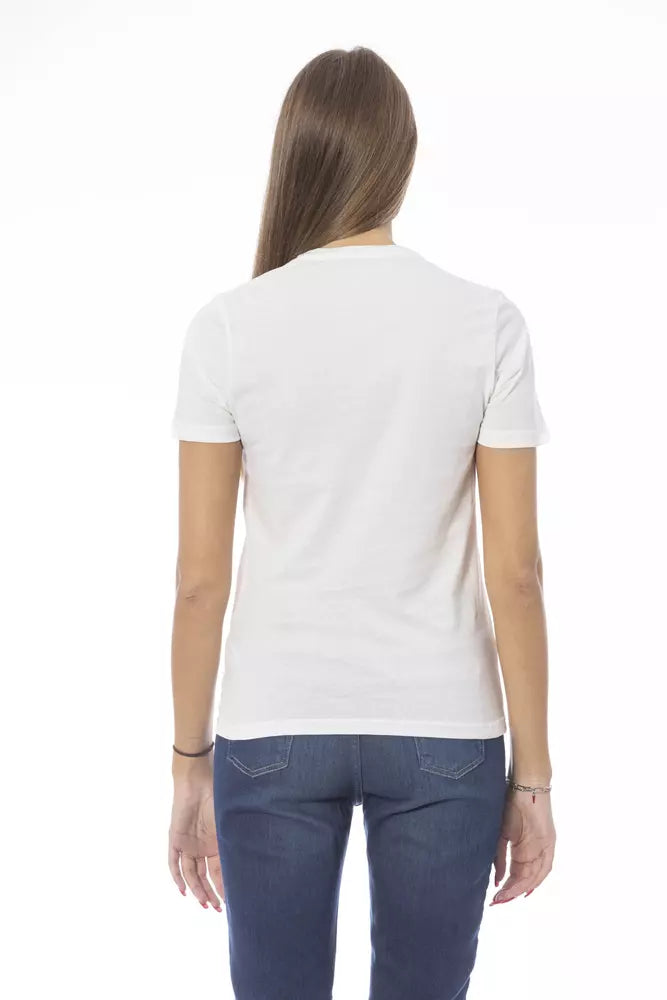 Baldinini Trend White Cotton Women T-Shirt | Regal Royce