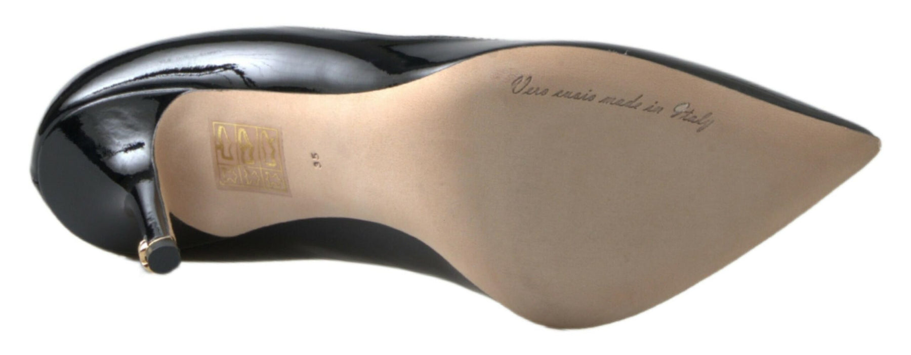 Dolce & Gabbana Black Patent Leather High Heels Pumps Shoes | Regal Royce