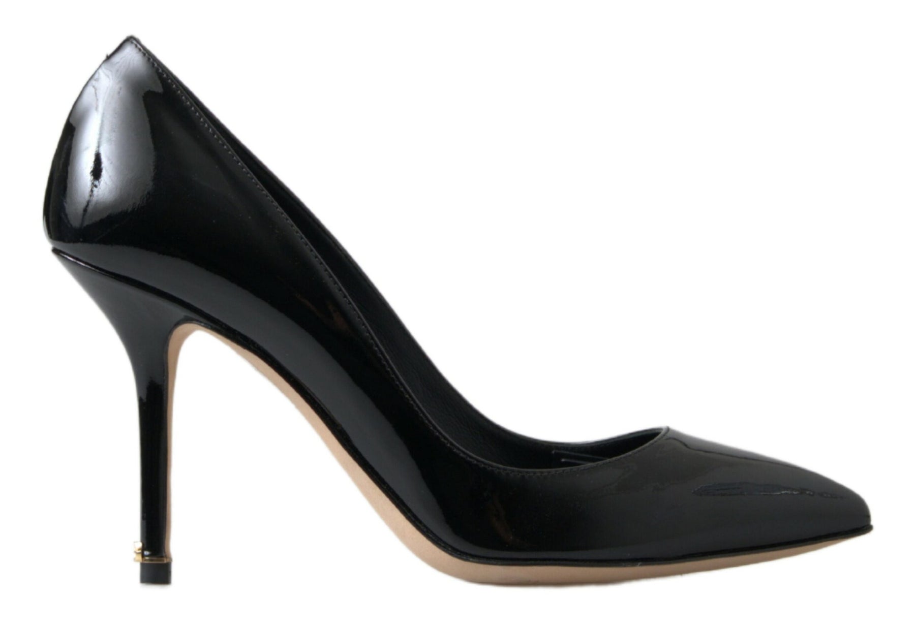 Dolce & Gabbana Black Patent Leather High Heels Pumps Shoes | Regal Royce