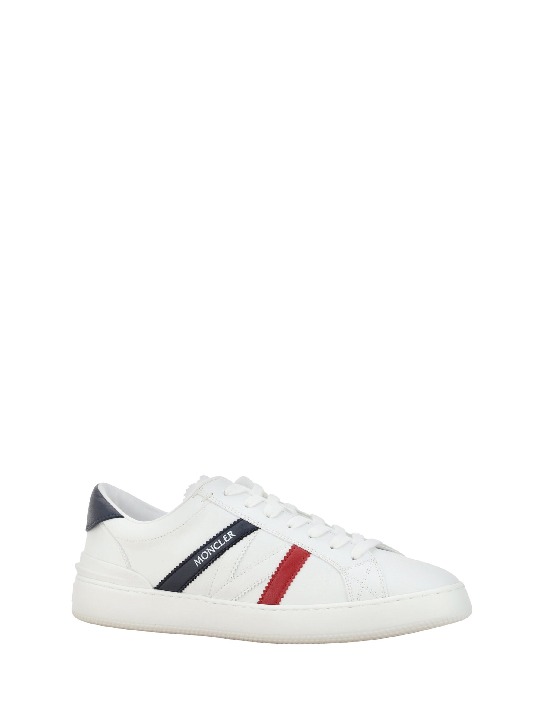 Moncler White Monaco M Low Top Sneakers | Regal Royce