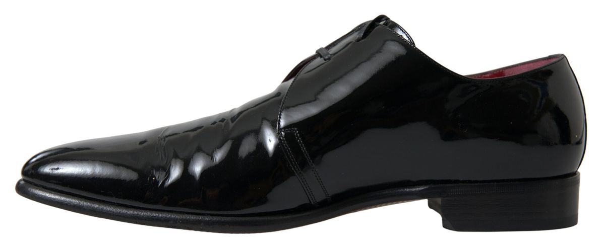 Dolce & Gabbana Black Patent Leather Formal Shoes | Regal Royce