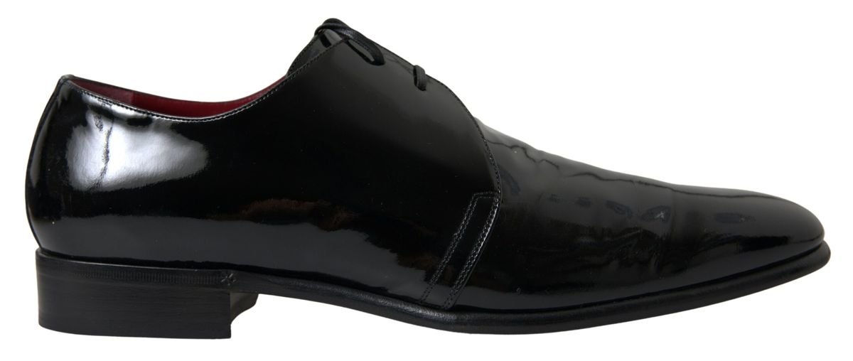 Dolce & Gabbana Black Patent Leather Formal Shoes | Regal Royce