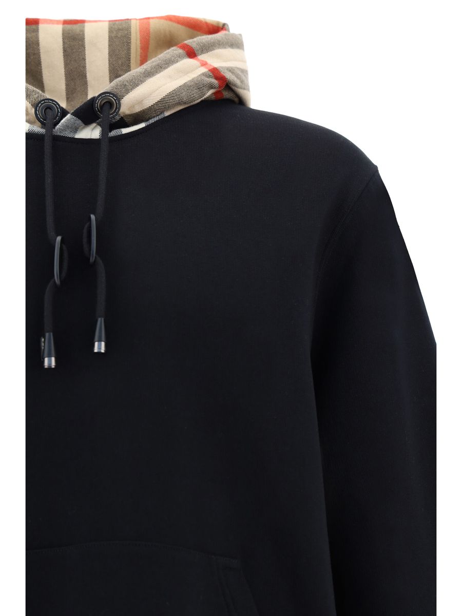 Burberry Black Cotton Samuel Hoodie Sweatshirt | Regal Royce