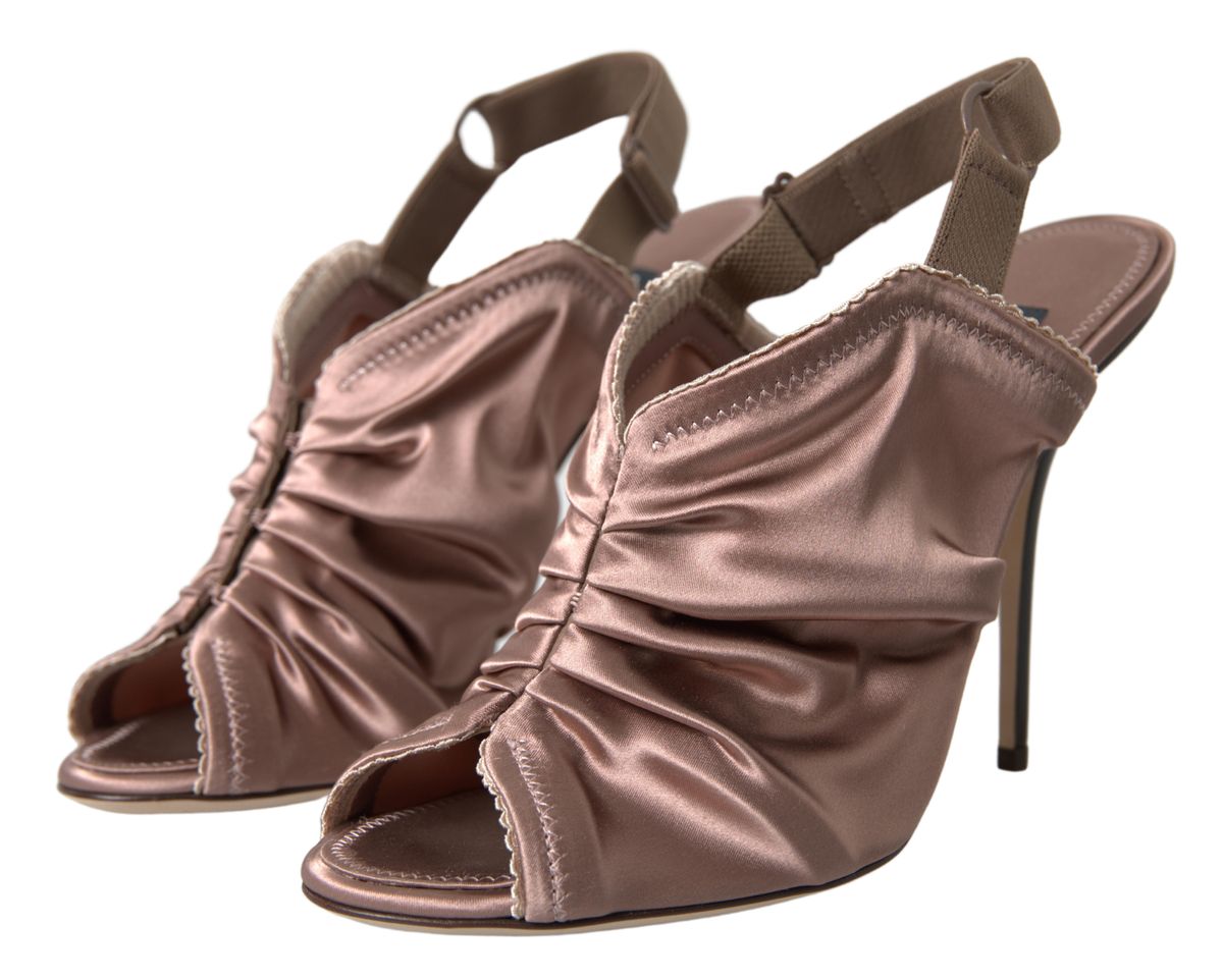 Dolce & Gabbana Light brown Slingback Corset Style Fastening stiletto heels | Regal Royce