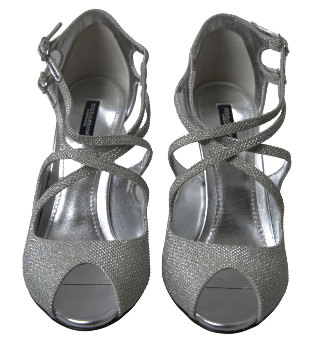 Dolce & Gabbana Silver Shimmers Sandals Heel Pumps Shoes | Regal Royce