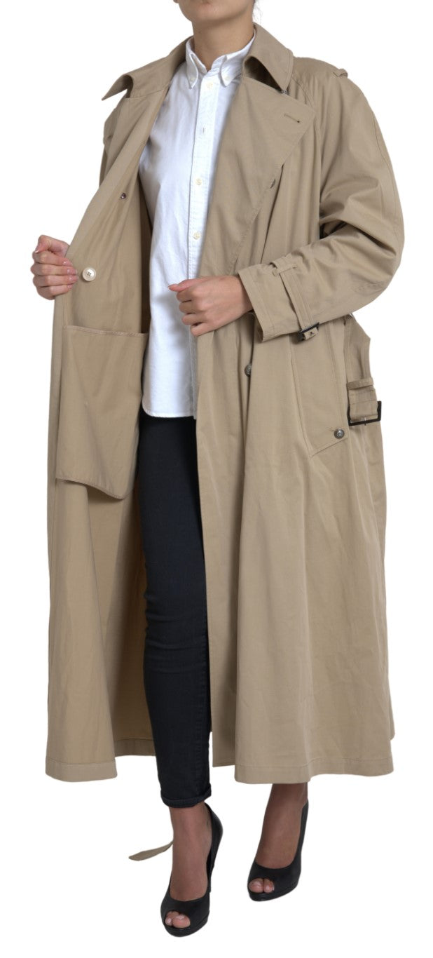 Dolce & Gabbana Khaki Double Breasted Trench Coat Jacket | Regal Royce