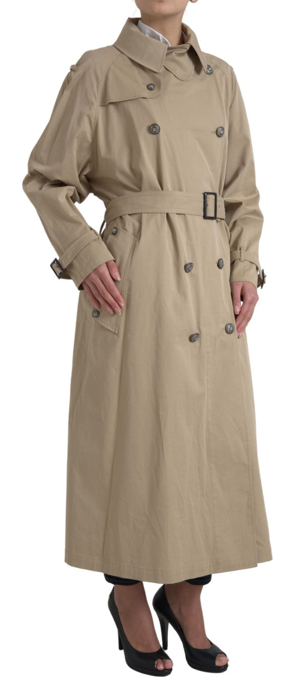 Dolce & Gabbana Khaki Double Breasted Trench Coat Jacket | Regal Royce