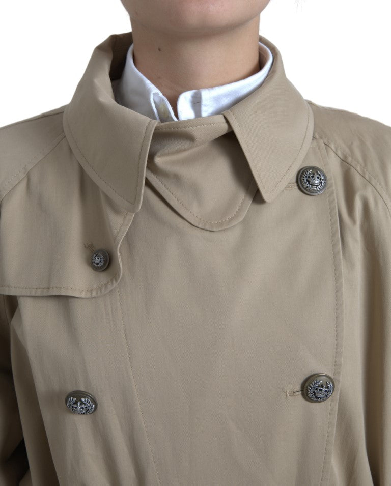 Dolce & Gabbana Khaki Double Breasted Trench Coat Jacket | Regal Royce