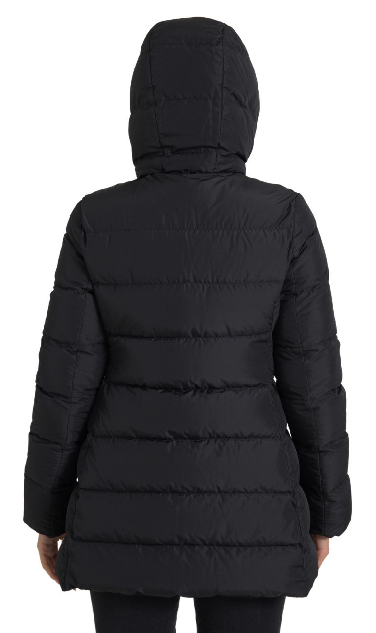 Dolce & Gabbana Black Polyester Hooded Reversible Jacket | Regal Royce