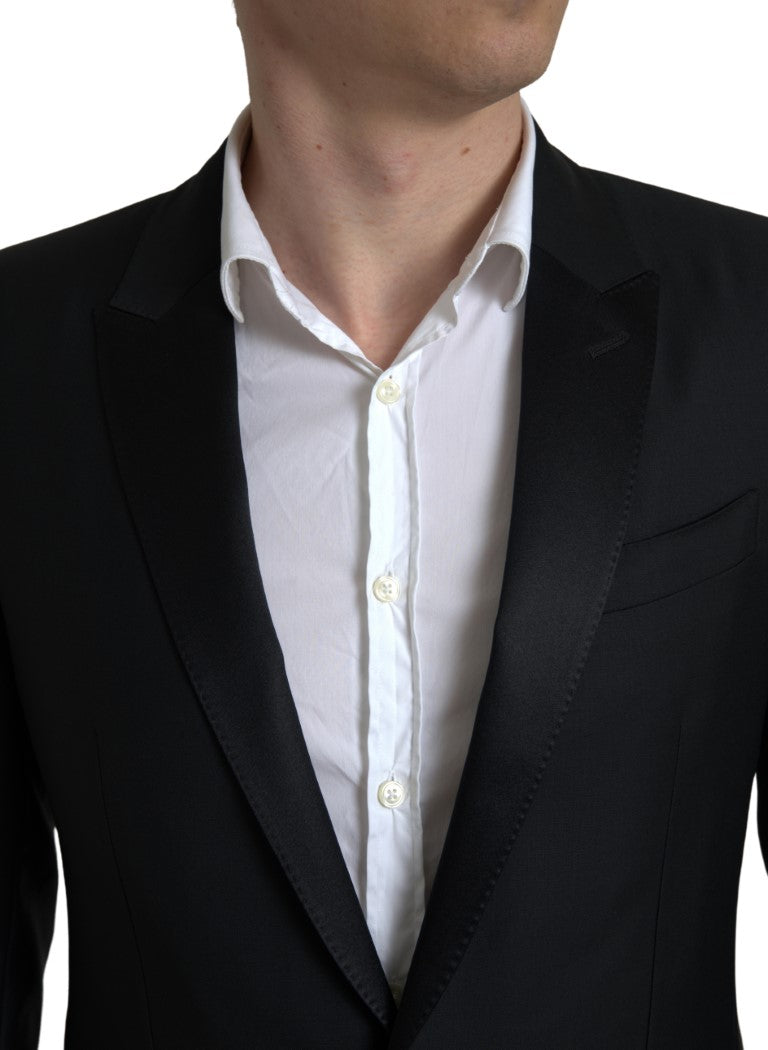 Dolce & Gabbana Black Wool Single Breasted MARTINI Blazer | Regal Royce