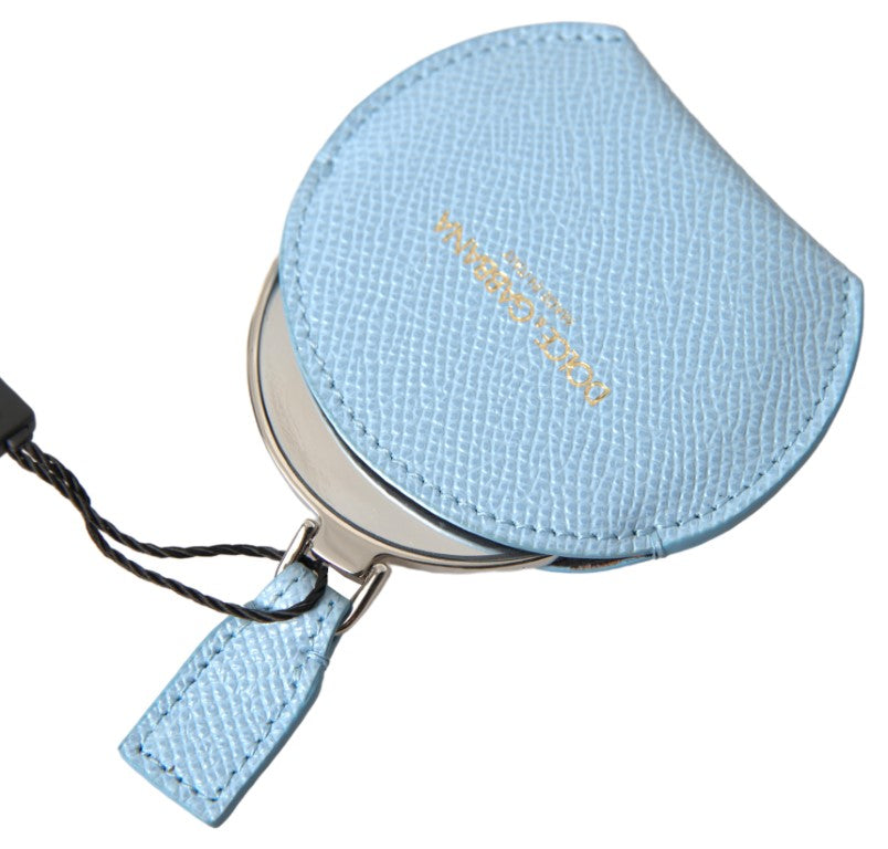 Dolce & Gabbana Light Blue Calfskin Leather Mirror Holder | Regal Royce