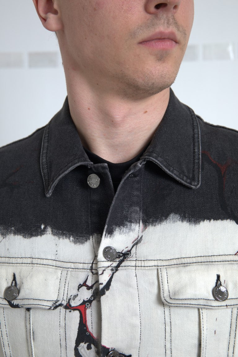 Dolce & Gabbana Multicolor Cotton Collared Denim Jacket | Regal Royce