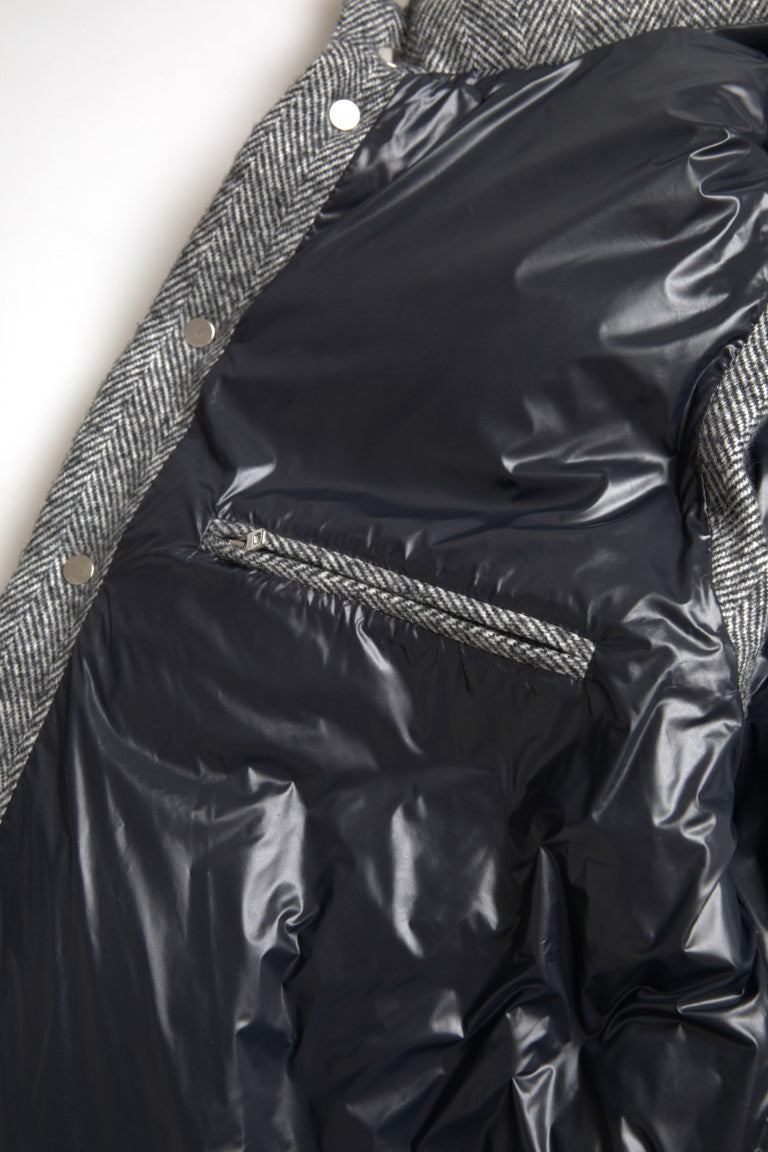 Dolce & Gabbana Elegant Chevron Knit Wool Blend Vest Jacket | Regal Royce