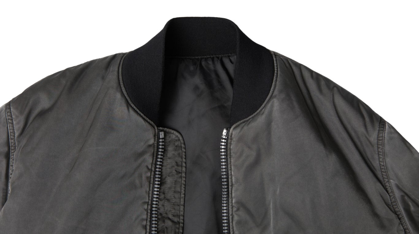 MM6 Maison Margiela Gray Bomber Zipper Pocket Sleeves Jacket | Regal Royce