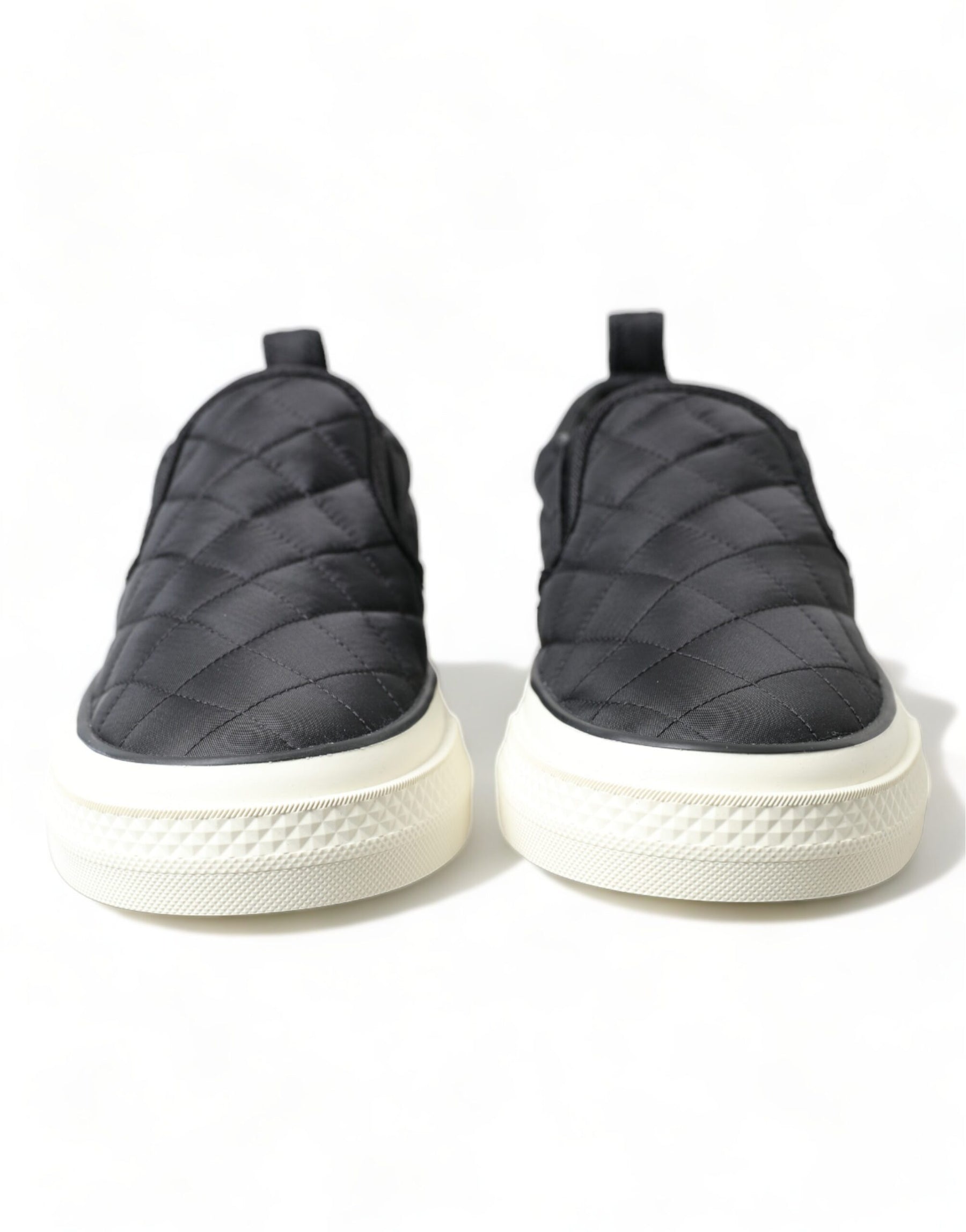 Dolce & Gabbana Black Quilted Slip On Low Top Sneakers Shoes | Regal Royce