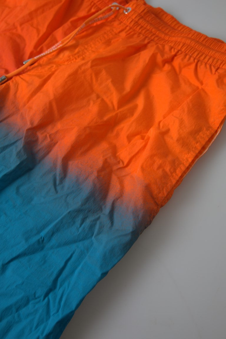 Dolce & Gabbana Orange Blue Gradient Beachwear Swimwear Shorts | Regal Royce