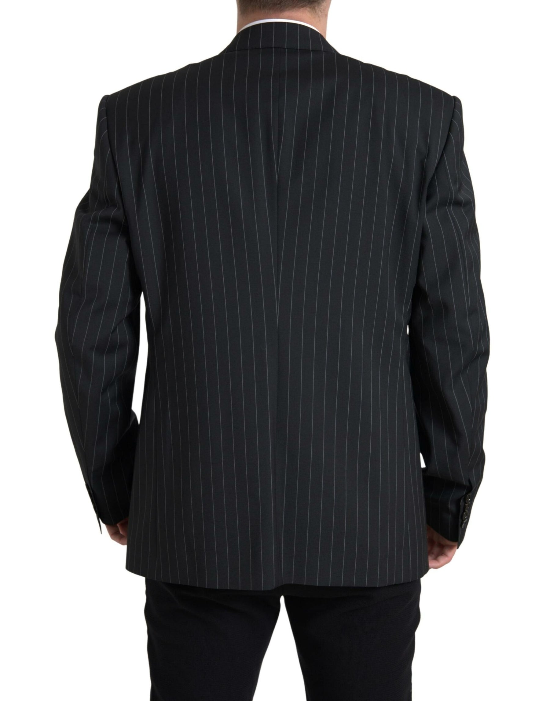 Dolce & Gabbana Black Stripe Single Breasted SICILIA Blazer | Regal Royce
