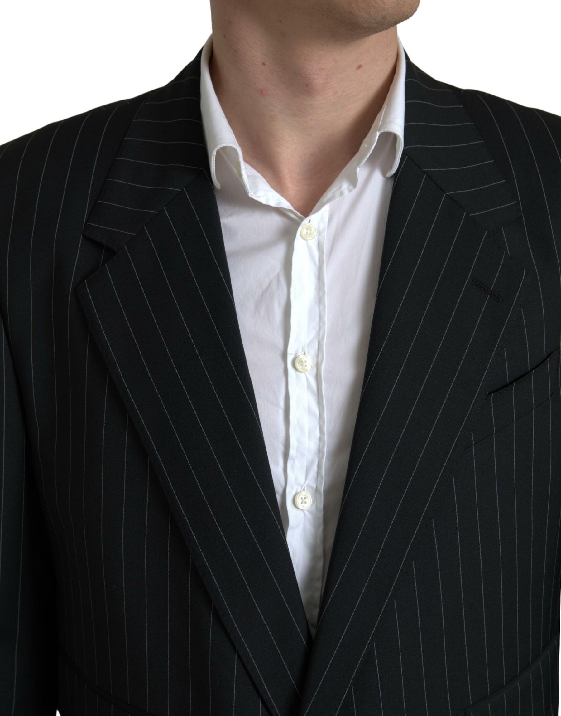 Dolce & Gabbana Black Stripe Single Breasted SICILIA Blazer | Regal Royce
