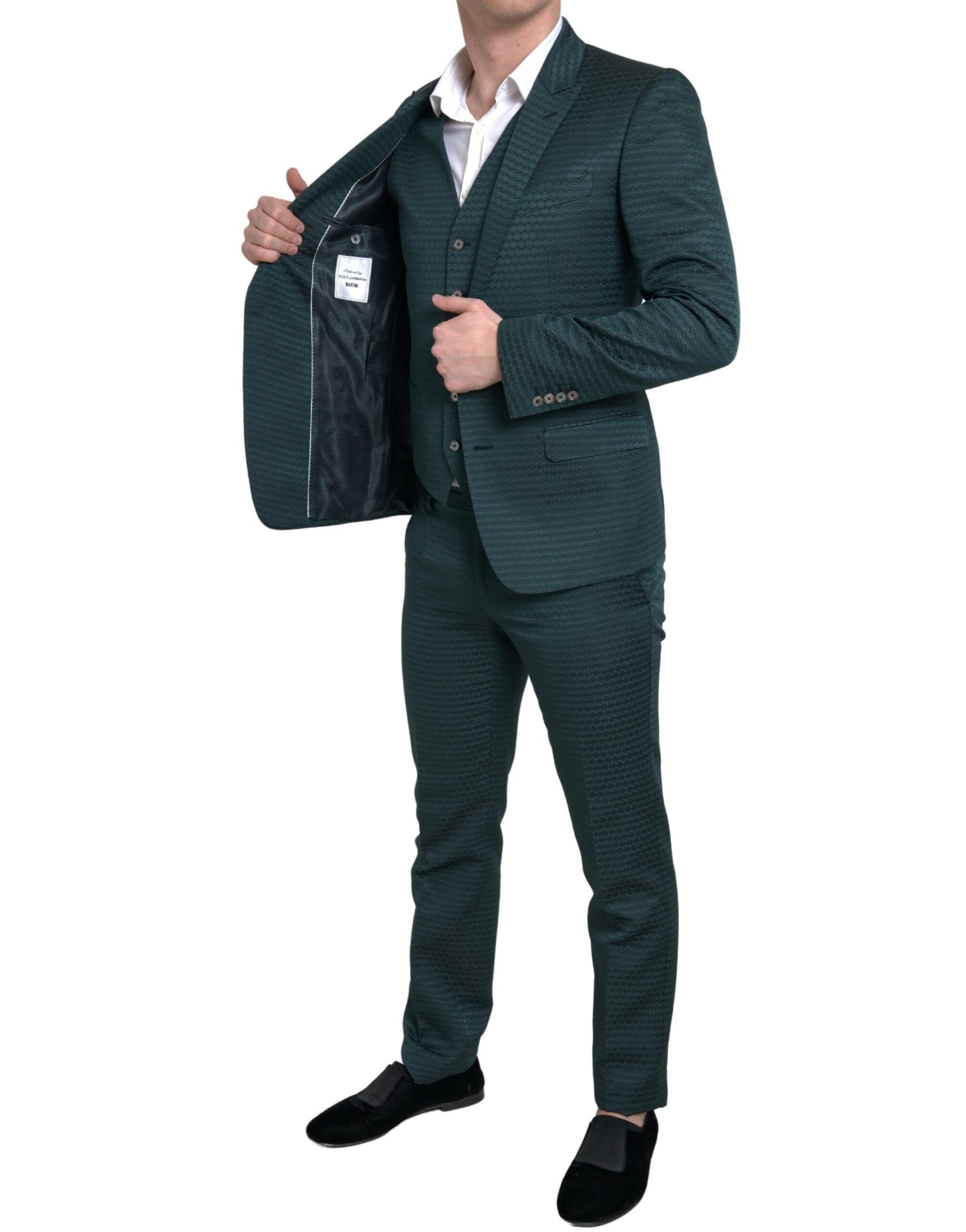 Dolce & Gabbana Green 3 Piece Single Breasted MARTINI Suit | Regal Royce