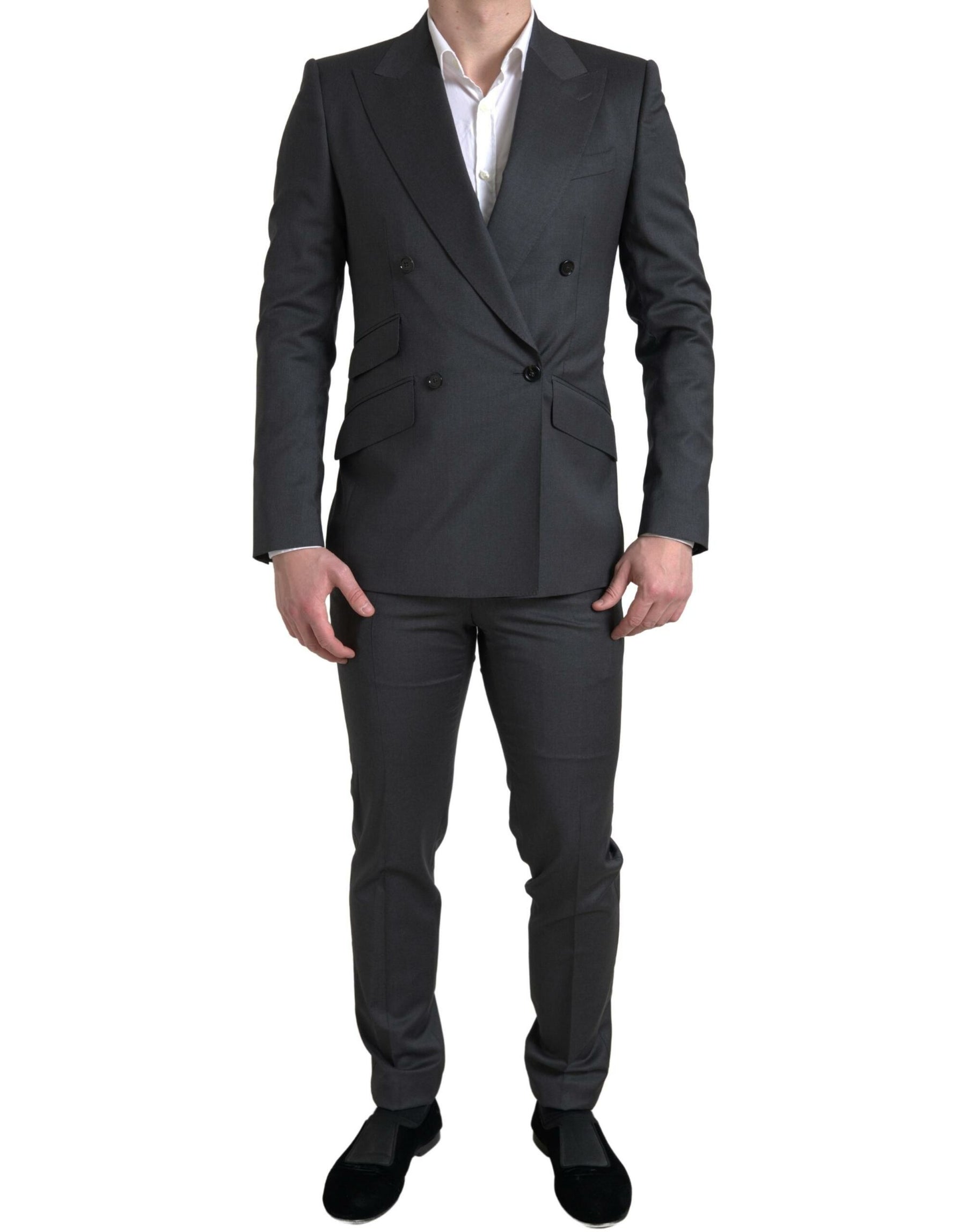 Dolce & Gabbana Gray 2 Piece Double Breasted SICILIA Suit | Regal Royce