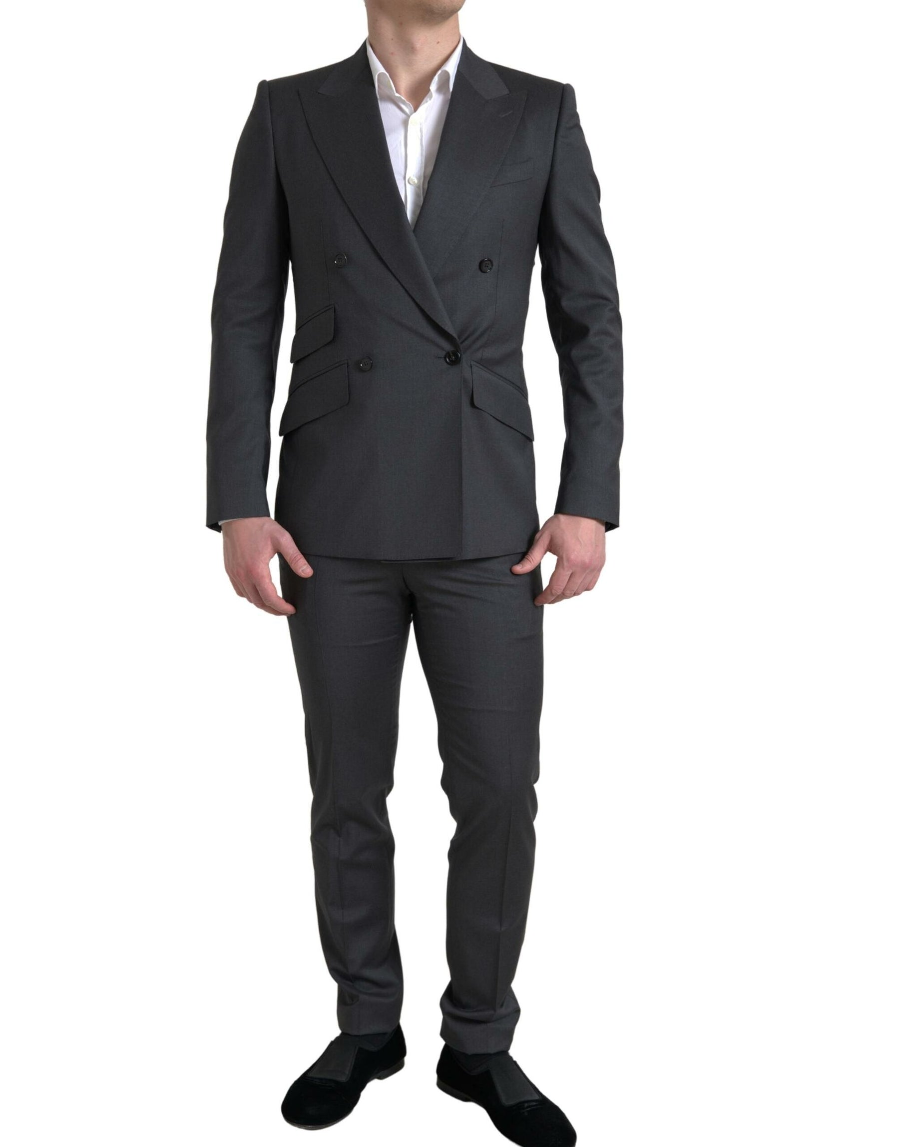 Dolce & Gabbana Gray 2 Piece Double Breasted SICILIA Suit | Regal Royce