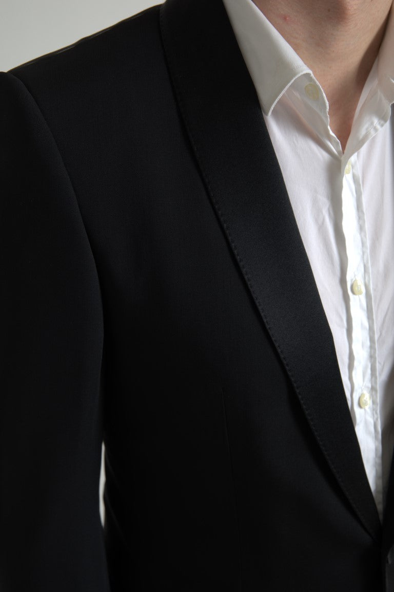 Dolce & Gabbana Black Wool Single Breasted MARTINI Blazer | Regal Royce