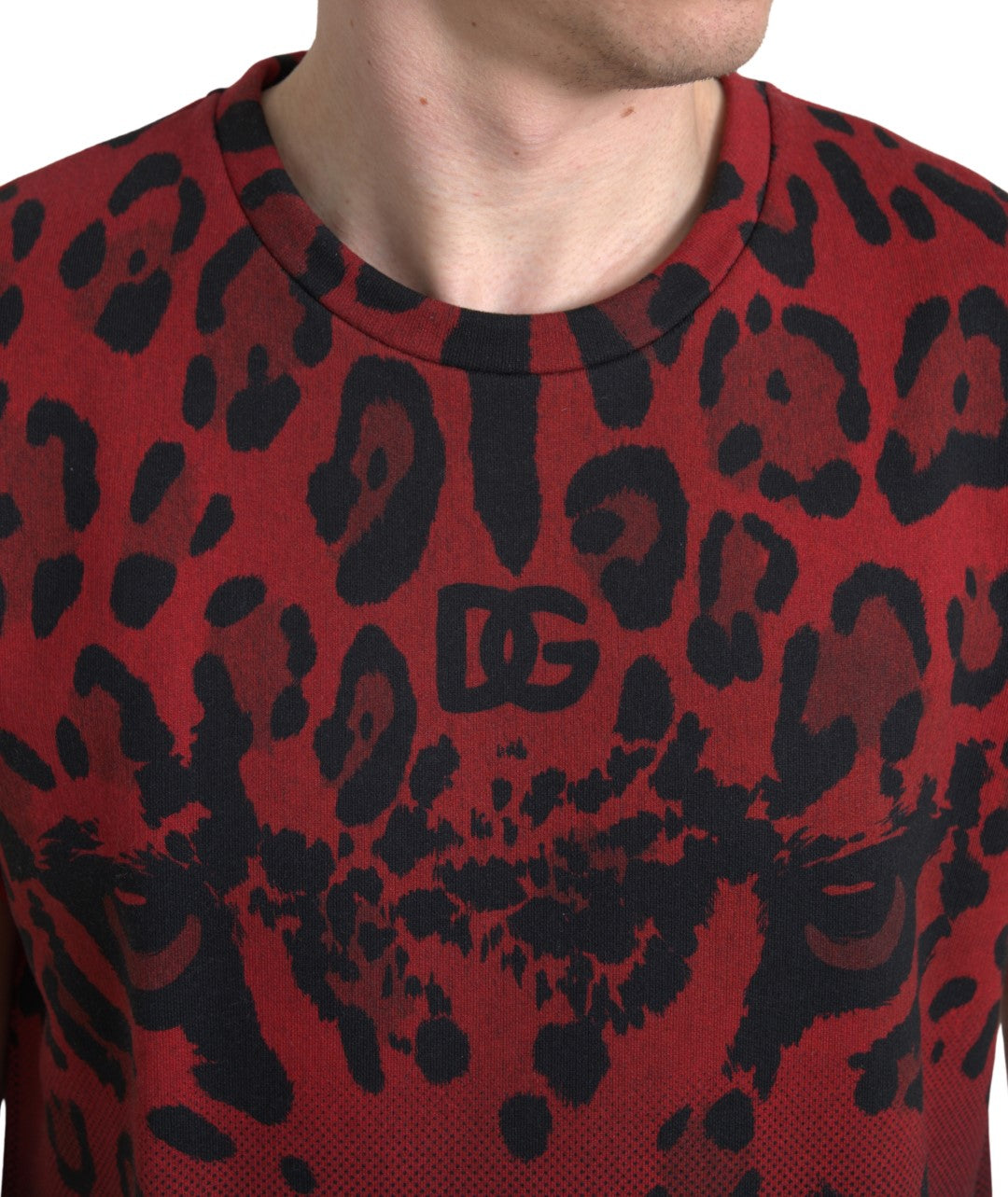 Dolce & Gabbana Red Leopard Cotton Sleeveless Tank T-shirt | Regal Royce
