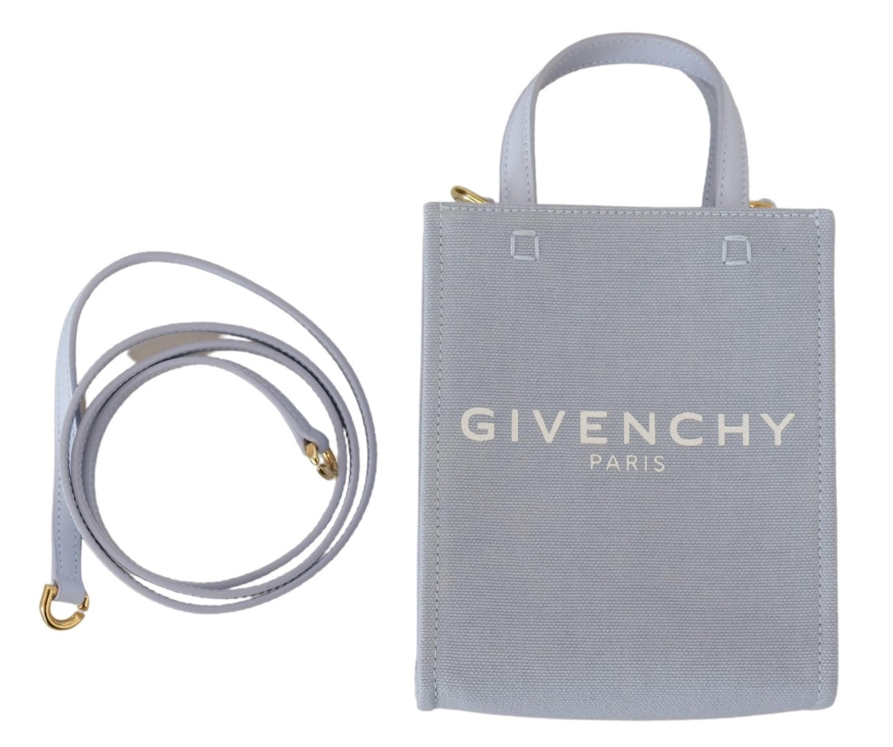 Givenchy Blue Coated Canvas Vertical Cloud Mini Shoulder Bag | Regal Royce