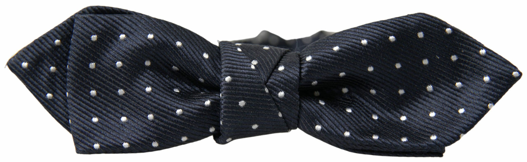 Dolce & Gabbana Blue Polka Dot Silk Adjustable Men Neck Papillon Bow Tie | Regal Royce