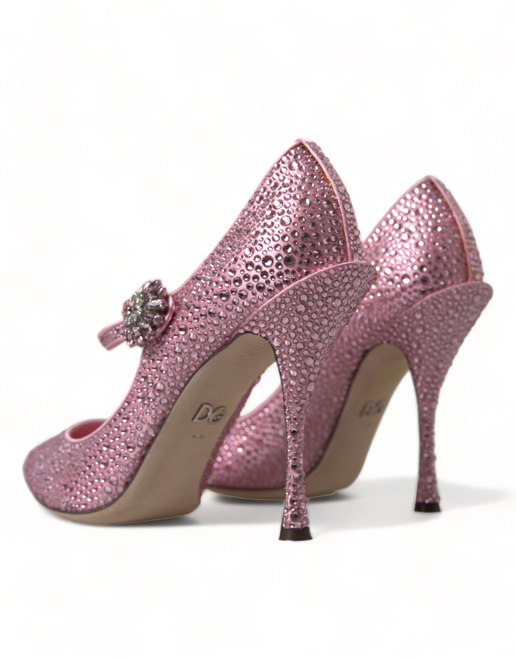 Dolce & Gabbana Pink Strass Crystal Heels Pumps Shoes | Regal Royce