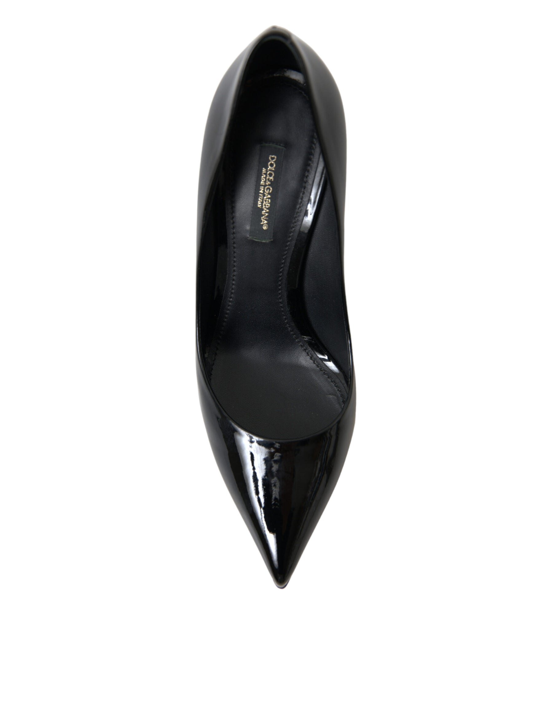 Dolce & Gabbana Black Patent Leather Pumps Heels Shoes | Regal Royce