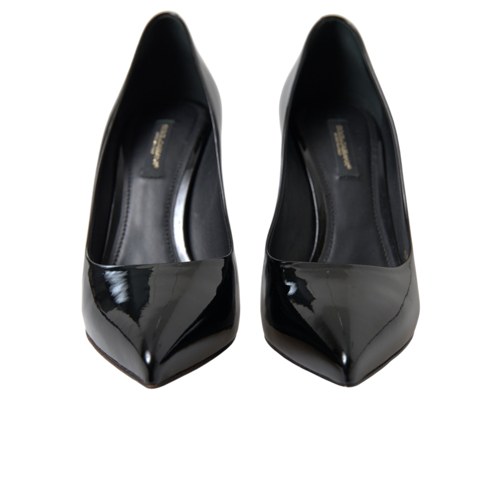 Dolce & Gabbana Black Patent Leather Pumps Heels Shoes | Regal Royce