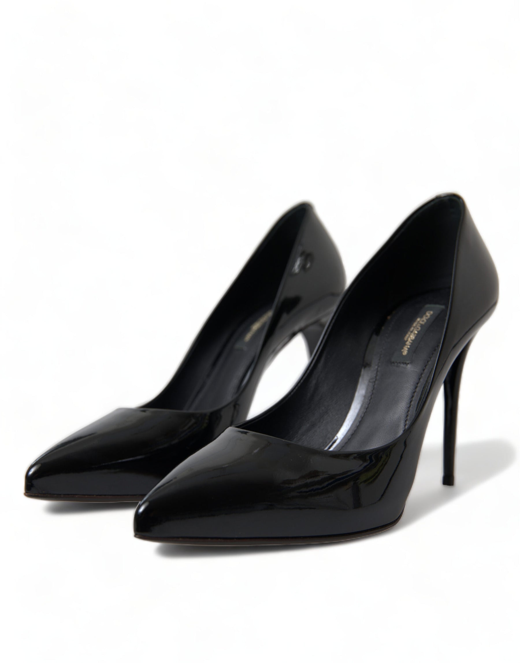Dolce & Gabbana Black Patent Leather Pumps Heels Shoes | Regal Royce