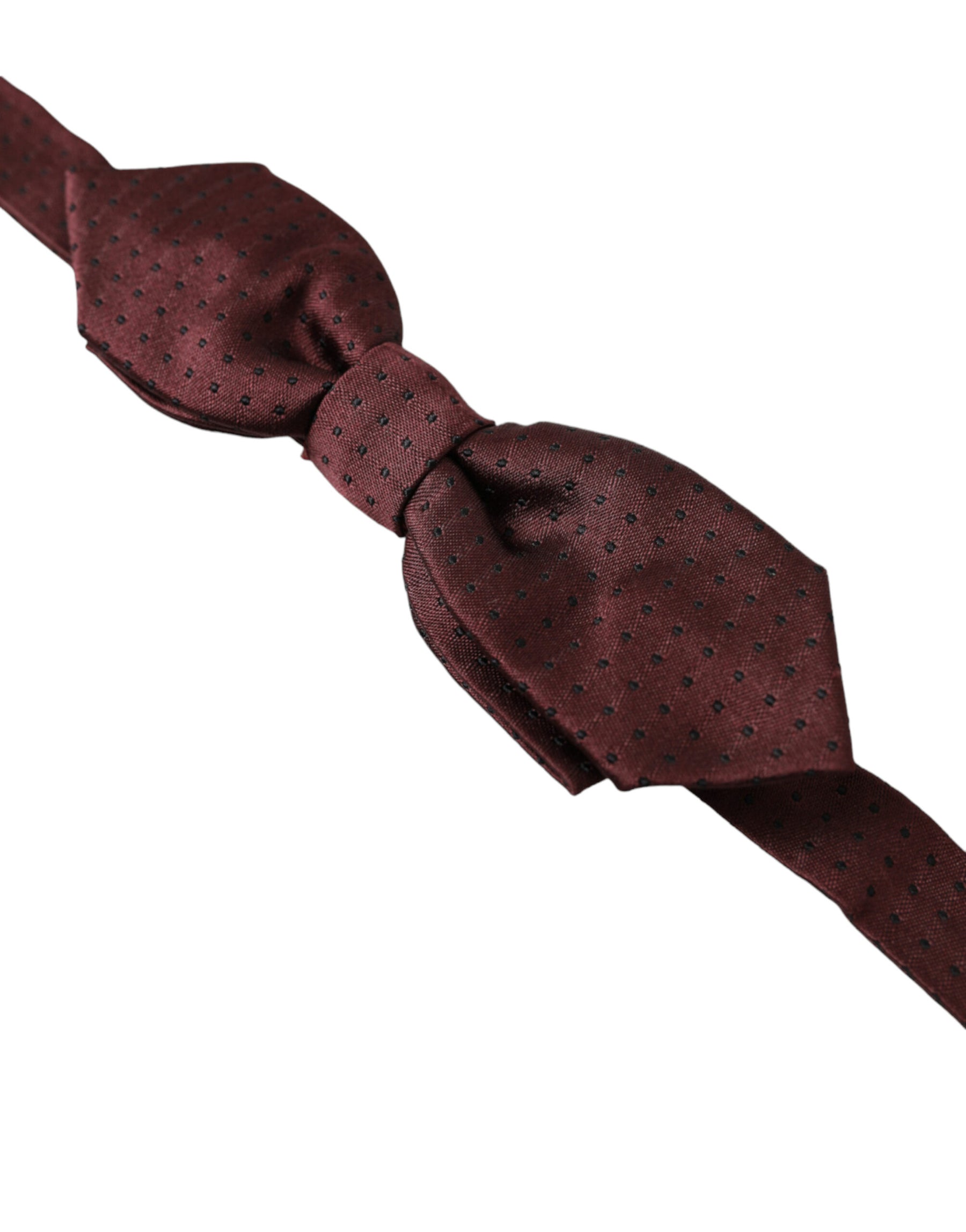 Dolce & Gabbana Red Bordeaux Silk Slim Adjustable Neck Papillon Bow Tie | Regal Royce