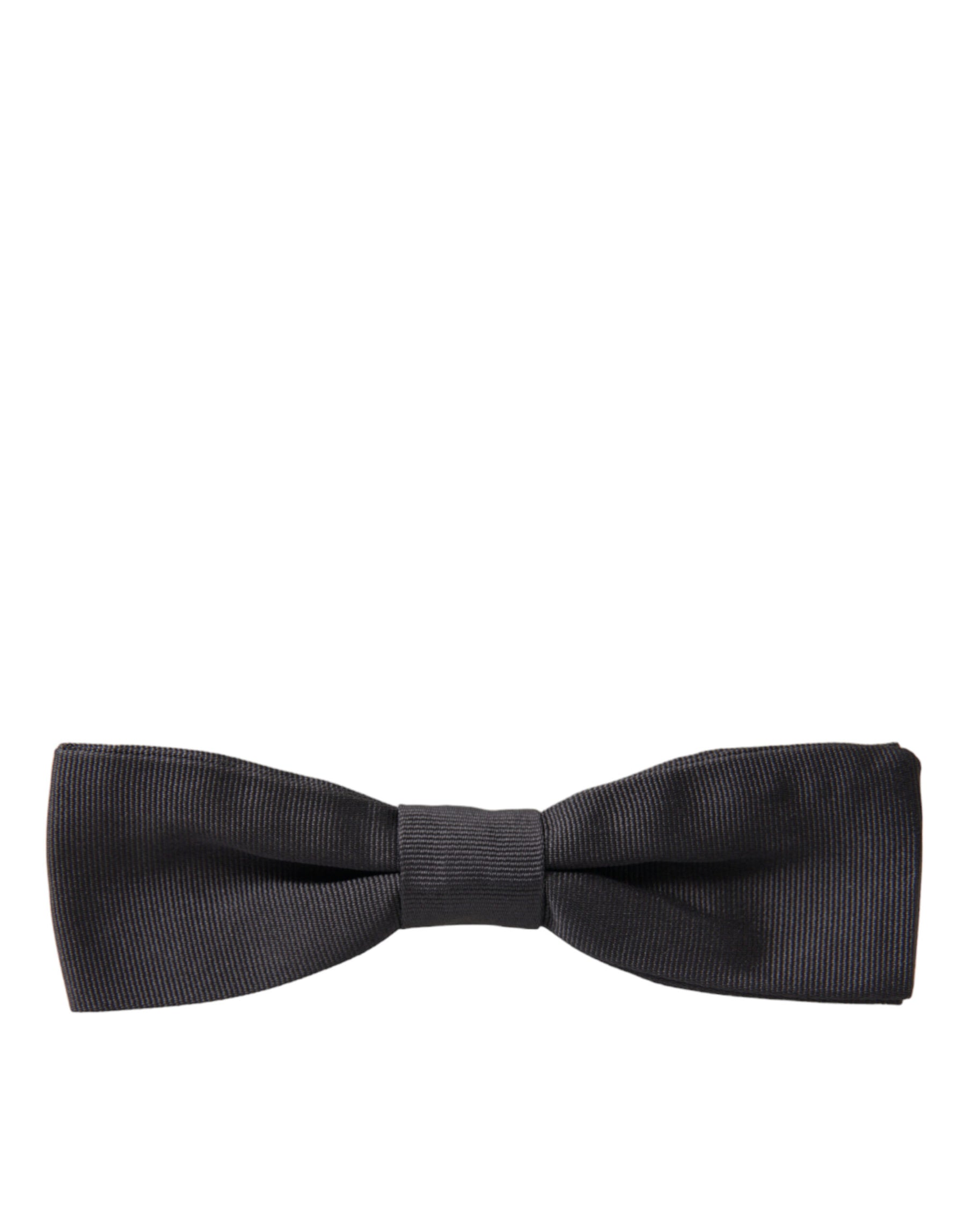 Dolce & Gabbana Dark Gray Silk Adjustable Neck Men Papillon Bow Tie | Regal Royce