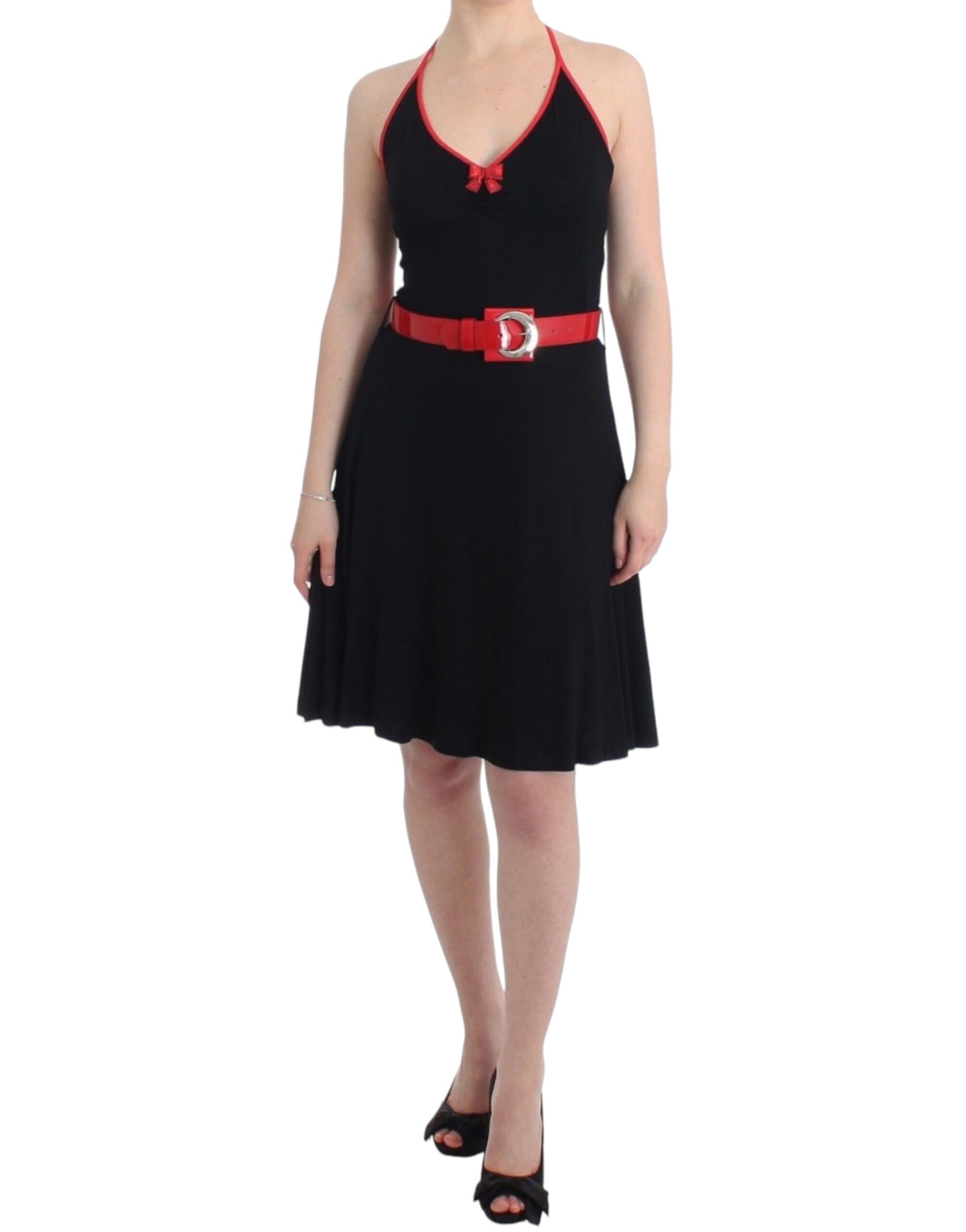 Roccobarocco Black belted palladio dress | Regal Royce