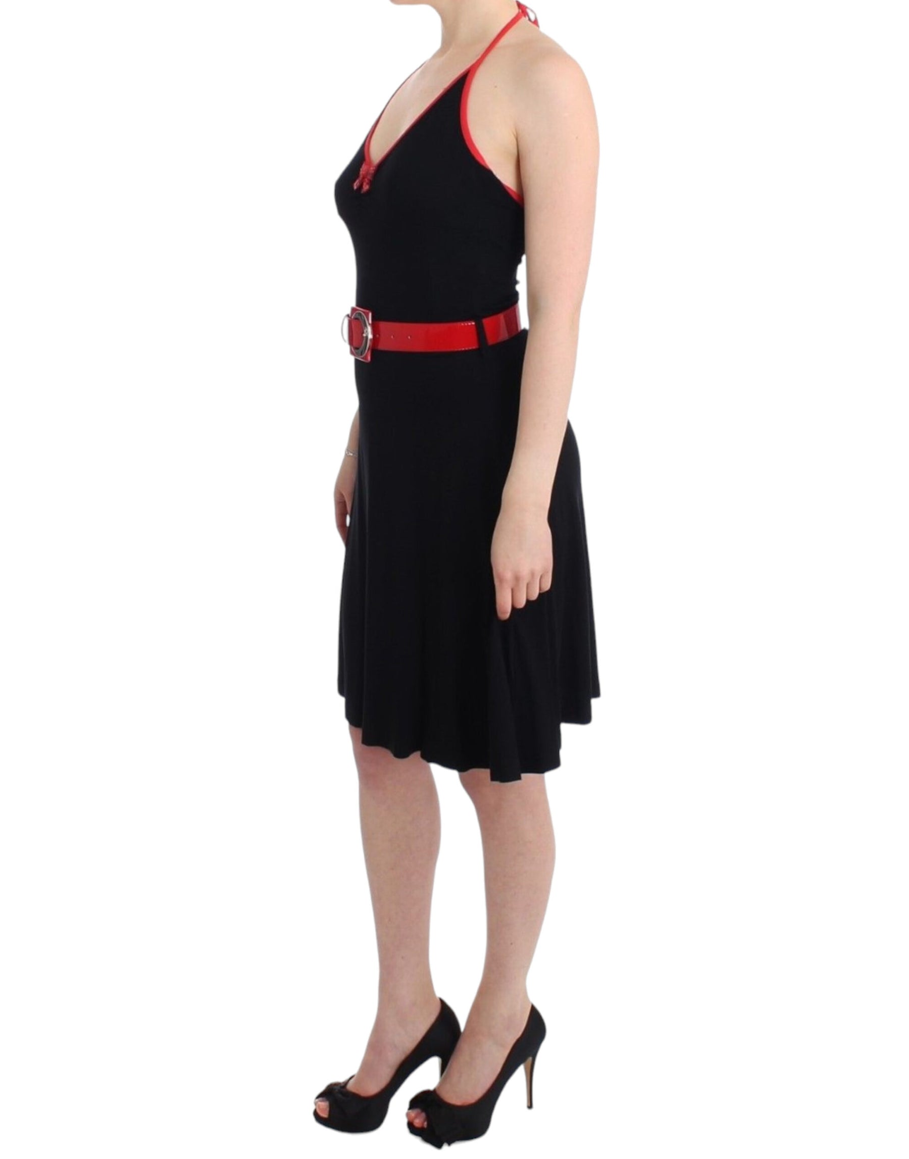 Roccobarocco Black belted palladio dress | Regal Royce