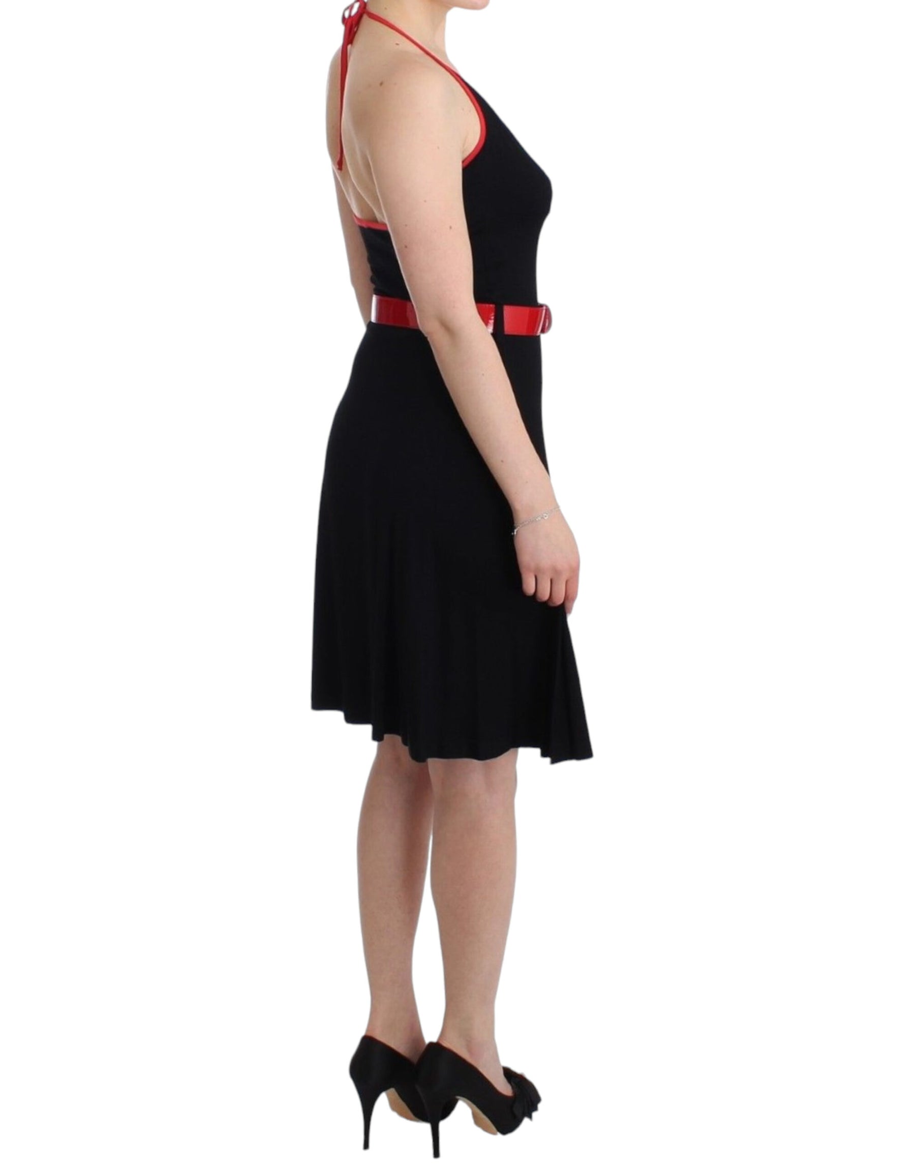 Roccobarocco Black belted palladio dress | Regal Royce