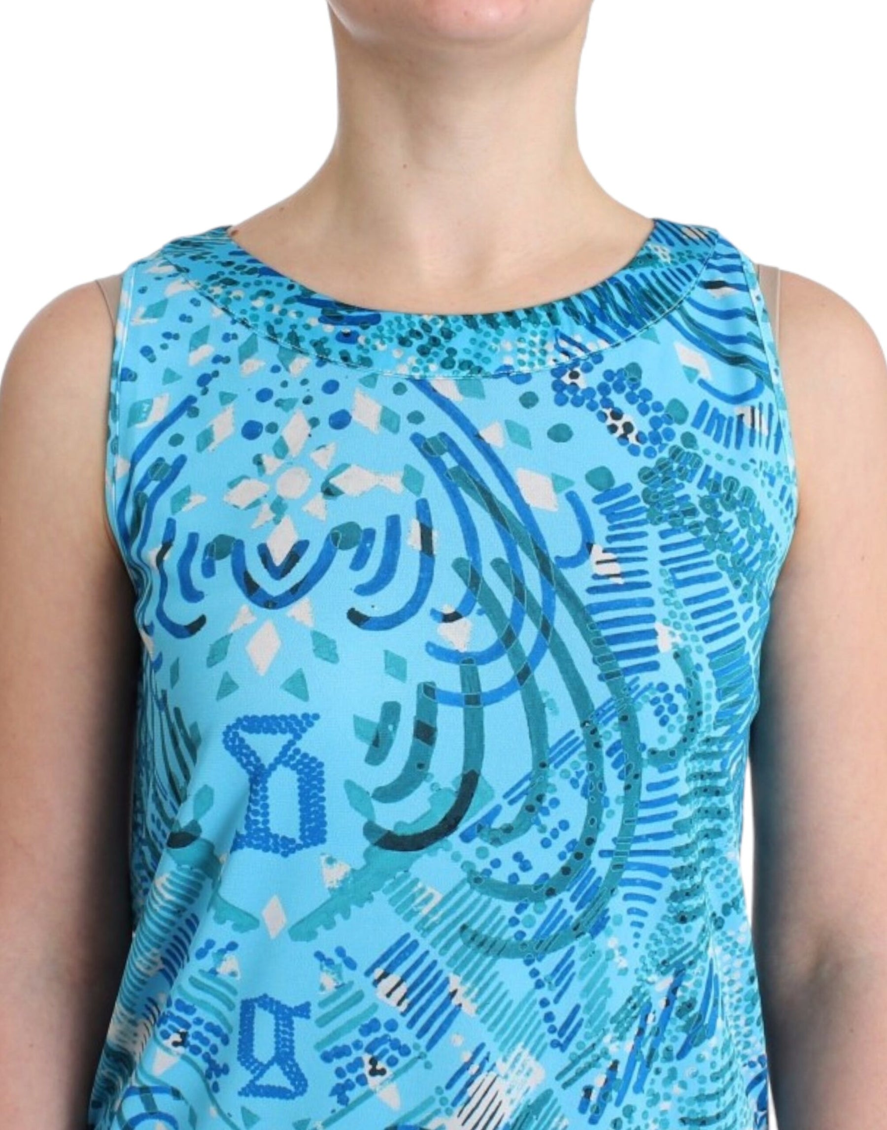 John Galliano Blue printed tank top | Regal Royce