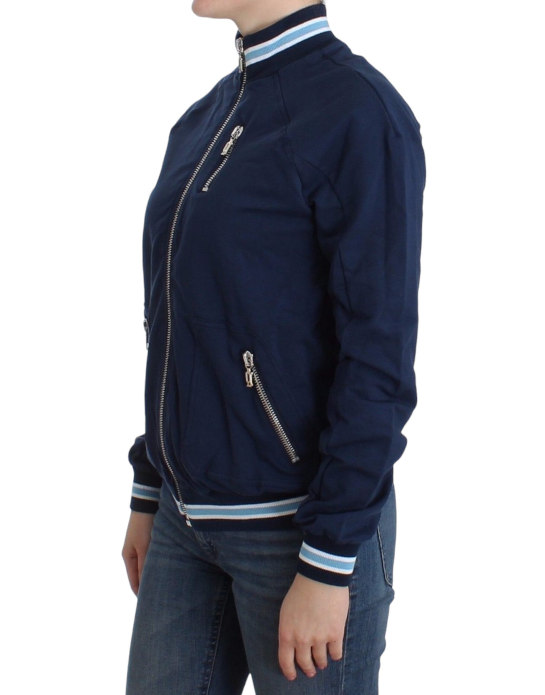 John Galliano Blue zip cotton cardigan | Regal Royce