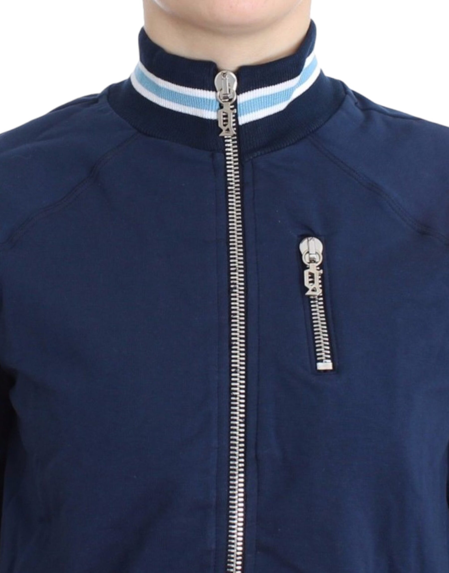 John Galliano Blue zip cotton cardigan | Regal Royce