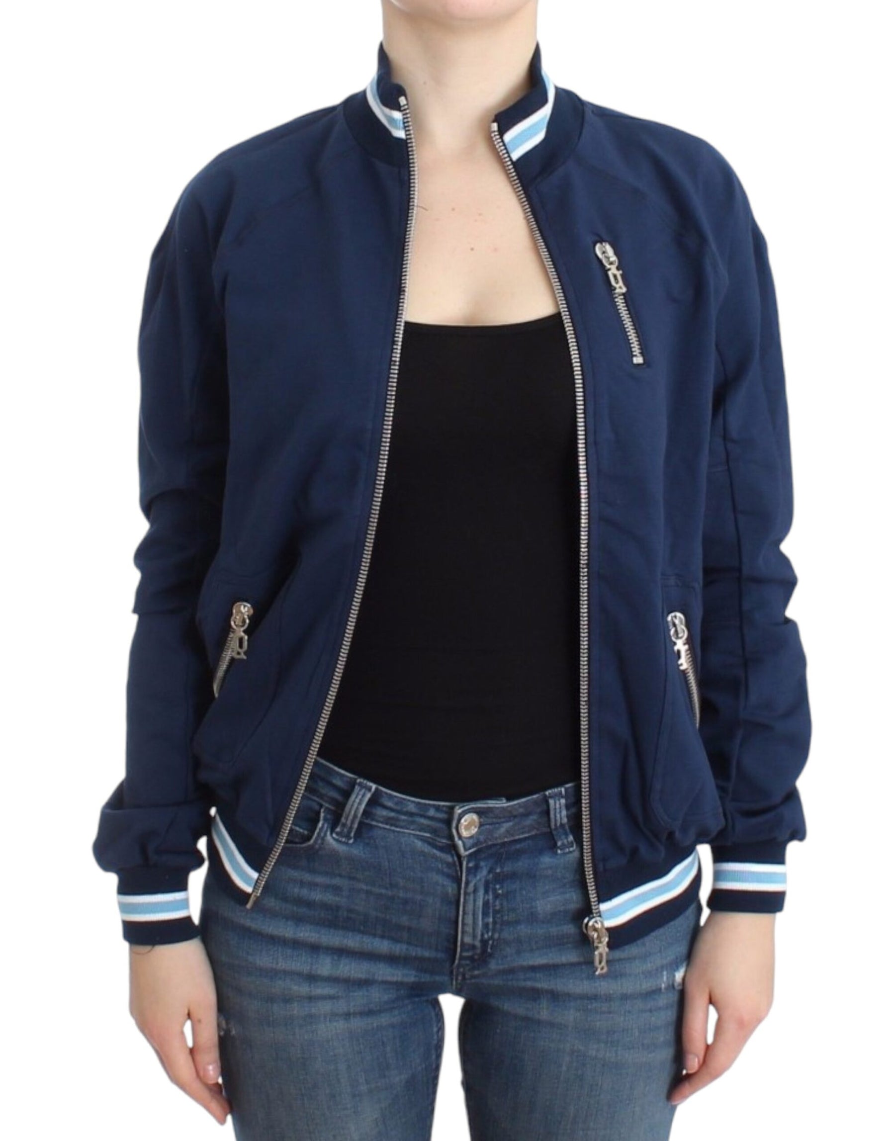 John Galliano Blue zip cotton cardigan | Regal Royce